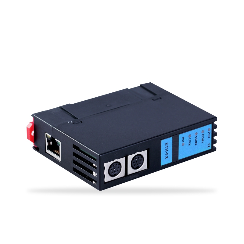 ETH-FX是BCNet-FX的经济款,可将三菱FX3U/FX3G/FX3S系列PLC的RS422编程圆口扩展为2个RS422编程圆口和1个以太网接口。扩展的圆口,可以连触摸屏,扩展的以太网接口支持MC协议(BCNet-FX同时支持MC协议和ModbusTCP协议),支持以太网编程、程序上下载和上位软件监控。