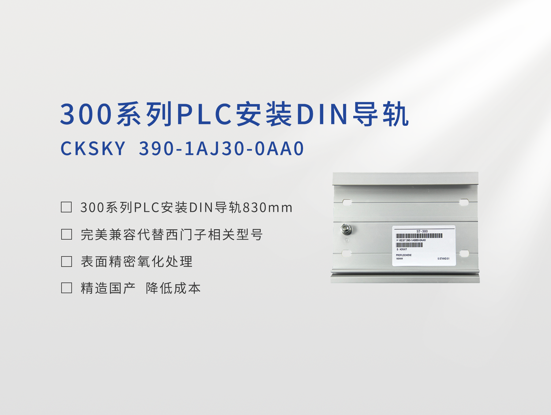 300系列PLC安装DIN导轨830mm CKS7 390-1AJ30-0AA0